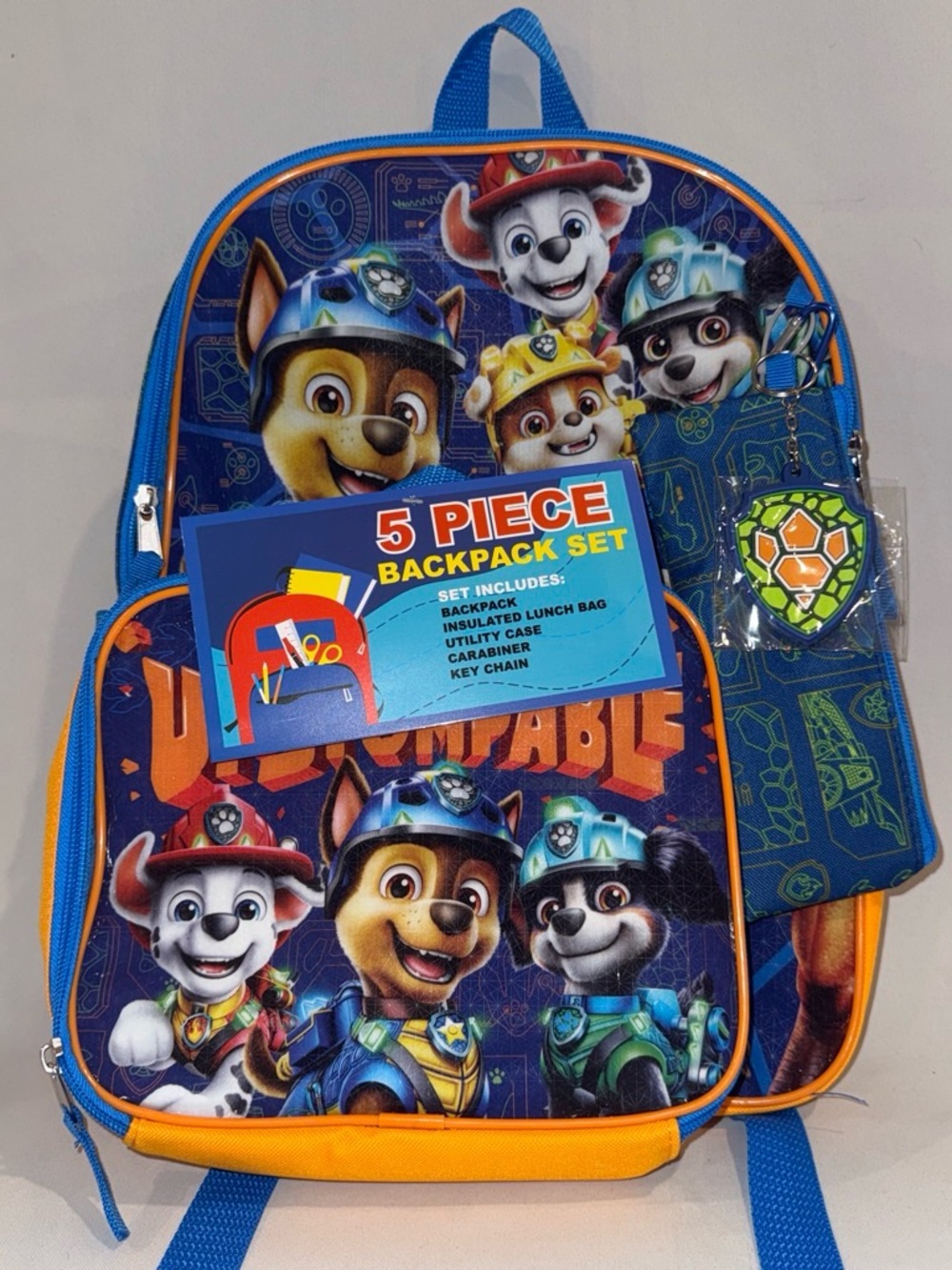Bioworld Paw Patrol 5-Piece Backpack Set - Blue & Orange